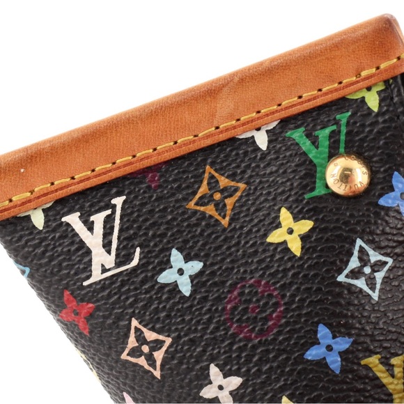 Louis Vuitton Black Multicolor Monogram Triangle Keychain Pouch - Picture 6 of 11